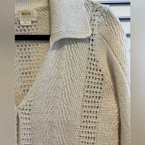 Maeve Ivory Open-Knit Cardigan - Picture 3 of 9